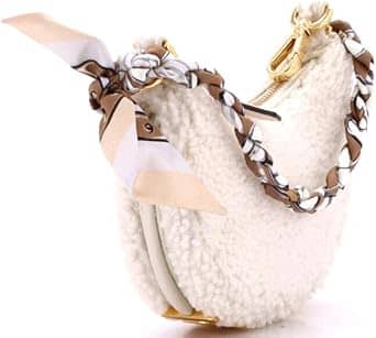 Fendi Fendigraphy Shoulder Bag Women's bags Nano White Shearling New