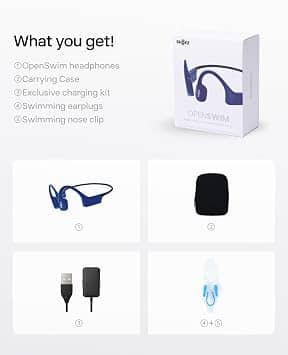 Shokz Open Swim Headphones & Earbuds Blue New