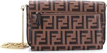 Fendi Envelope Clutch Women's bags Unspecified Brown Embossed Leather New
