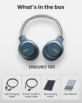 Cleer Enduro 100 Headphones & Earbuds Blue New