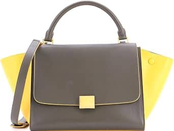 Celine Trapeze Top Handle Women's bags Small Green Leather New