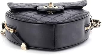 Chanel Heart Bag Clutch Women's bags Small Purple Lambskin Gold New