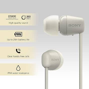 Sony WIC100 Headphones & Earbuds Black New