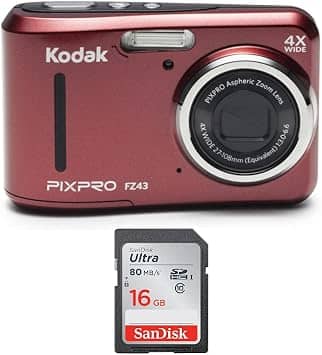 Kodak fz43 Digital Cameras Red New Body Only