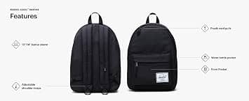 Herschel Classic Women's bags Black Backpack Standard 26L New