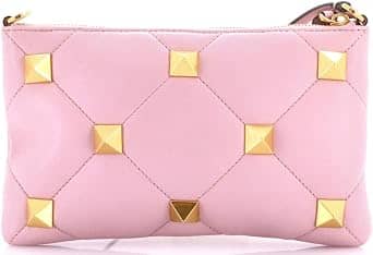 Valentino Garavani Roman Stud Pouch Women's bags Pink Quilted New
