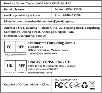 Trycoo WO-4 Computers New