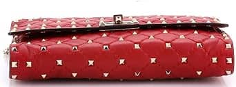 Valentino Garavani Rockstud Spike Crossbody Women's bags Small Red Quilted New