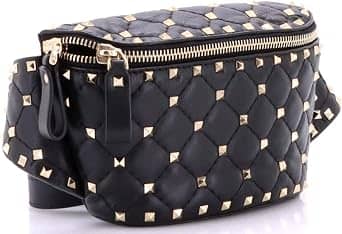 Valentino Garavani Rockstud Spike Belt Bag Women's bags Small Black Quilted New