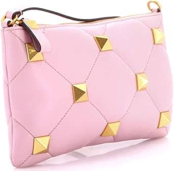 Valentino Garavani Roman Stud Pouch Women's bags Pink Quilted New