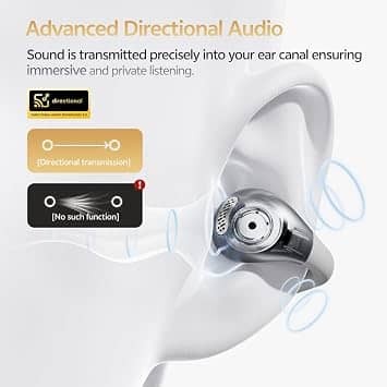 QCY Crossky C30S Headphones & Earbuds Silver New