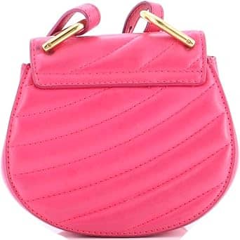 Chloé Drew Bijou Crossbody Women's bags Nano Cement Pink Quilted Leather New