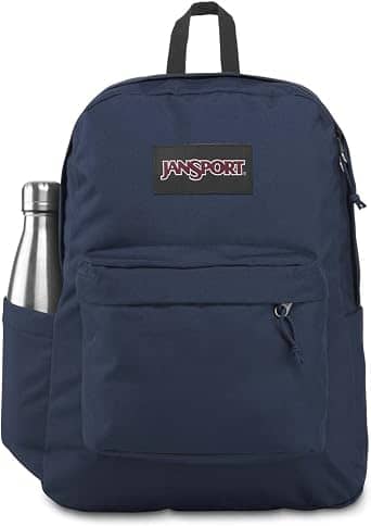 JanSport SuperBreak Plus Backpack Women's bags Grey 100% Recycled 600 Denier Polyester New