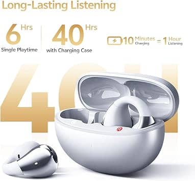 QCY Crossky C30S Headphones & Earbuds Silver New