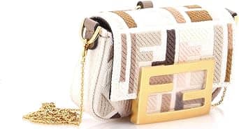 Fendi Baguette Crossbody Women's bags Nano Unspecified Embroidered Canvas New