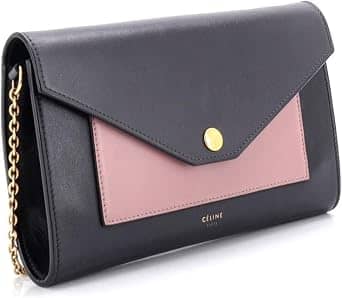 Celine Envelope Shoulder Bag Women's bags Small Black Leather New