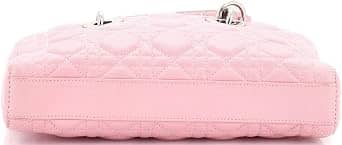Dior Lady D-Joy Top Handle Women's bags Micro Powder Pink Lambskin Gold New