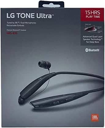 LG Tone Ultra Headphones & Earbuds Black New
