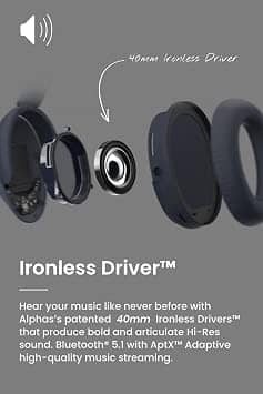 Cleer Alpha Black Headphones & Earbuds New