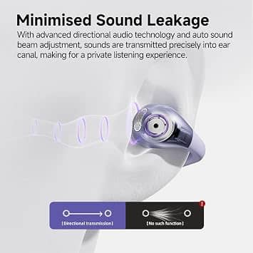 QCY Crossky C30 Headphones & Earbuds Black New