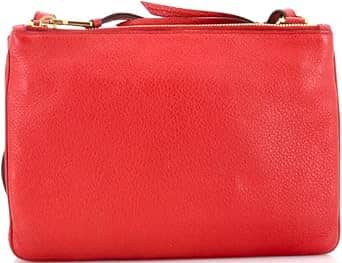 Prada Double Crossbody Women's bags Small Red Vitello New