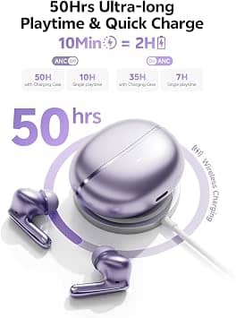 QCY MeloBuds N70 Headphones & Earbuds Purple New