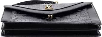 Saint Laurent Envelope Top Handle Women's bags Mini Black Leather New