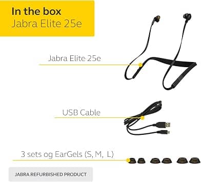 Jabra Elite 25e Headphones & Earbuds Black New