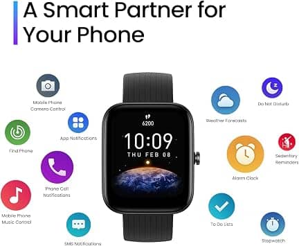 Amazfit W2172GL4N Smartwatches Black 43mm New