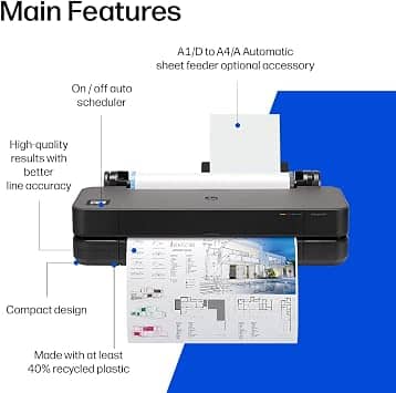 HP DesignJet T210 24-inch with 2-year Warranty Printers New
