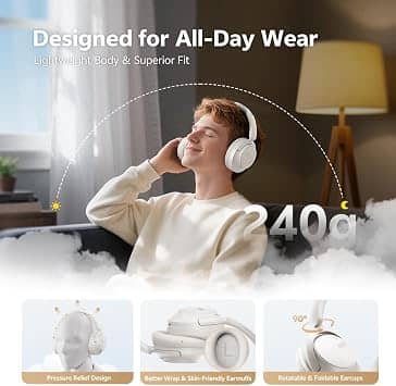 QCY H3S Headphones & Earbuds White New
