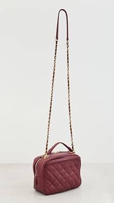 Chanel Camera Bag Top Handle Women's bags One Size Burgundy Quilted Gold New