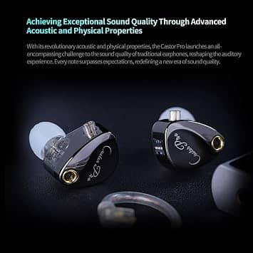 CCA Castor Pro Headphones & Earbuds Black New