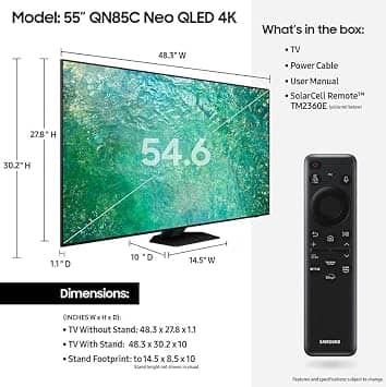 Samsung QN85C TVs 55 inch New