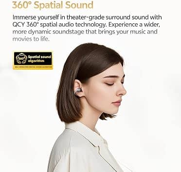 QCY Crossky C30S Headphones & Earbuds Silver New