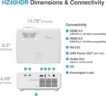 Optoma HZ40HDR Projectors New