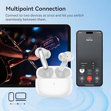EarFun Air 2 Headphones & Earbuds White New