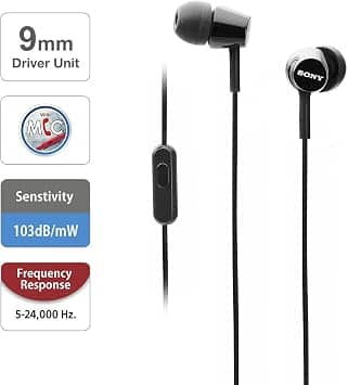 Sony MDR-EX155AP Headphones & Earbuds Black New
