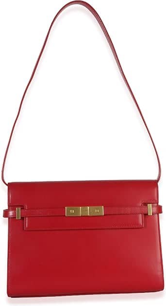 Saint Laurent Manhattan Shoulder Bag Women's bags Unspecified Black Smooth Leather Gold New