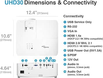 Optoma UHD30 Projectors New