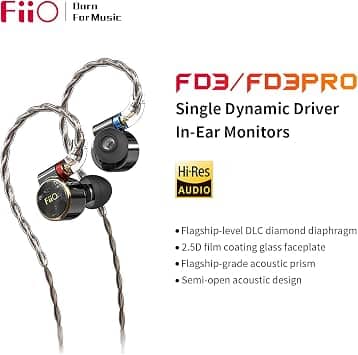 FiiO FD3 Headphones & Earbuds Black New