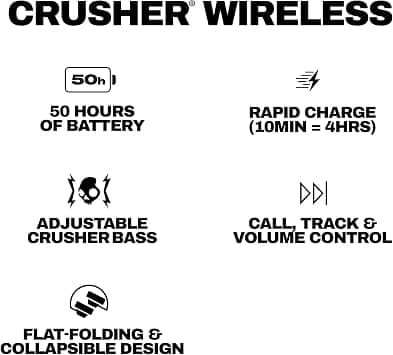 Skullcandy Crusher Headphones & Earbuds Black New