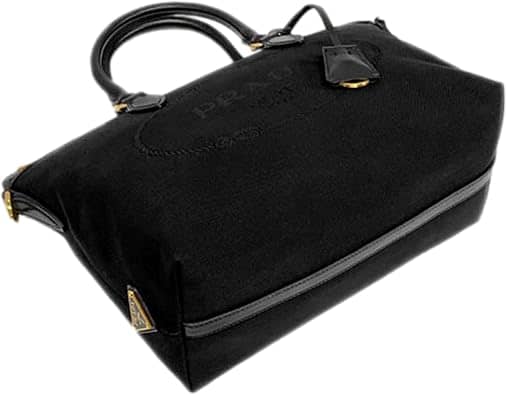 Prada Carry Top Handle Women's bags Medium Black Jacquard New