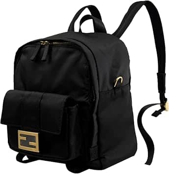 Fendi Baguette Backpack Women's bags Small Black nylon New