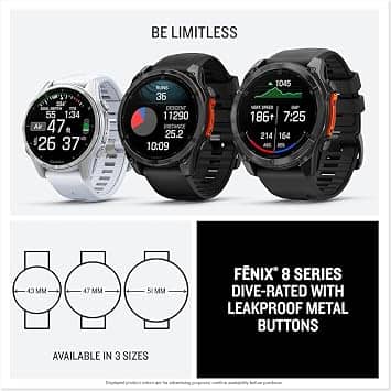 Garmin fēnix 8 – 47 mm Smartwatches Graphite 47mm New