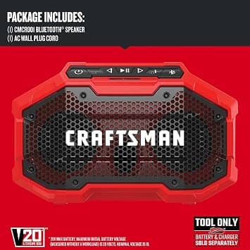 CRAFTSMAN CMCR001B Portable Bluetooth Speakers Mix New
