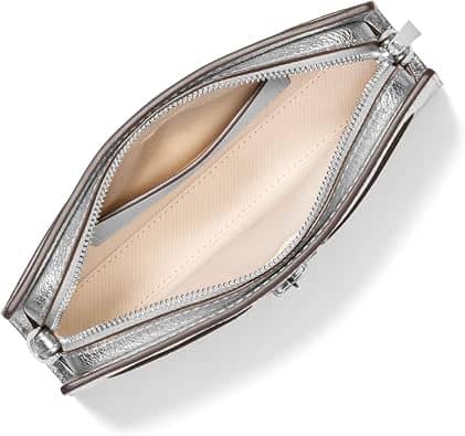 Michael Kors Hamilton Moderne Crossbody Women's bags Small Silver Leather New