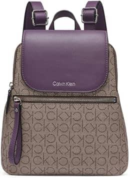Calvin Klein Elaine Backpack Women's bags Khaki Signature New