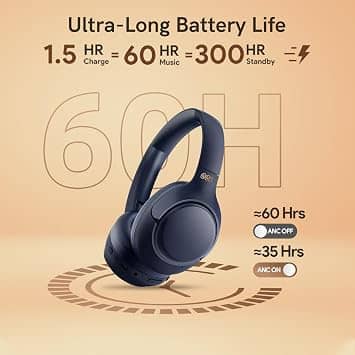 QCY H3 Headphones & Earbuds Blue New