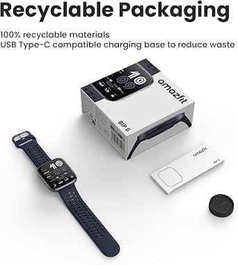 Amazfit Amazfit Bip 6 Smart Watch Smartwatches Black 46mm New
